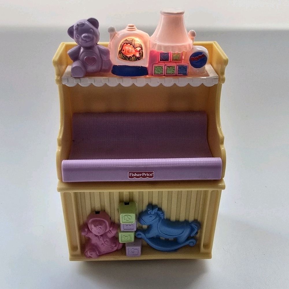 Fisher-Price Loving Family Nursery Set Cribs Changing Table Tested Lights Up - Picture 4 of 5